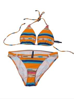 🧡 Ralph Lauren Blue Label | Y2K Boho Colorful Southwestern Print Bikini Set